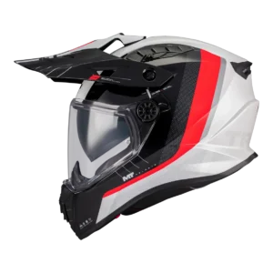 MT Helmet HS218SV Track SV Nomad A15 Gloss White/Black/Red Off-Road