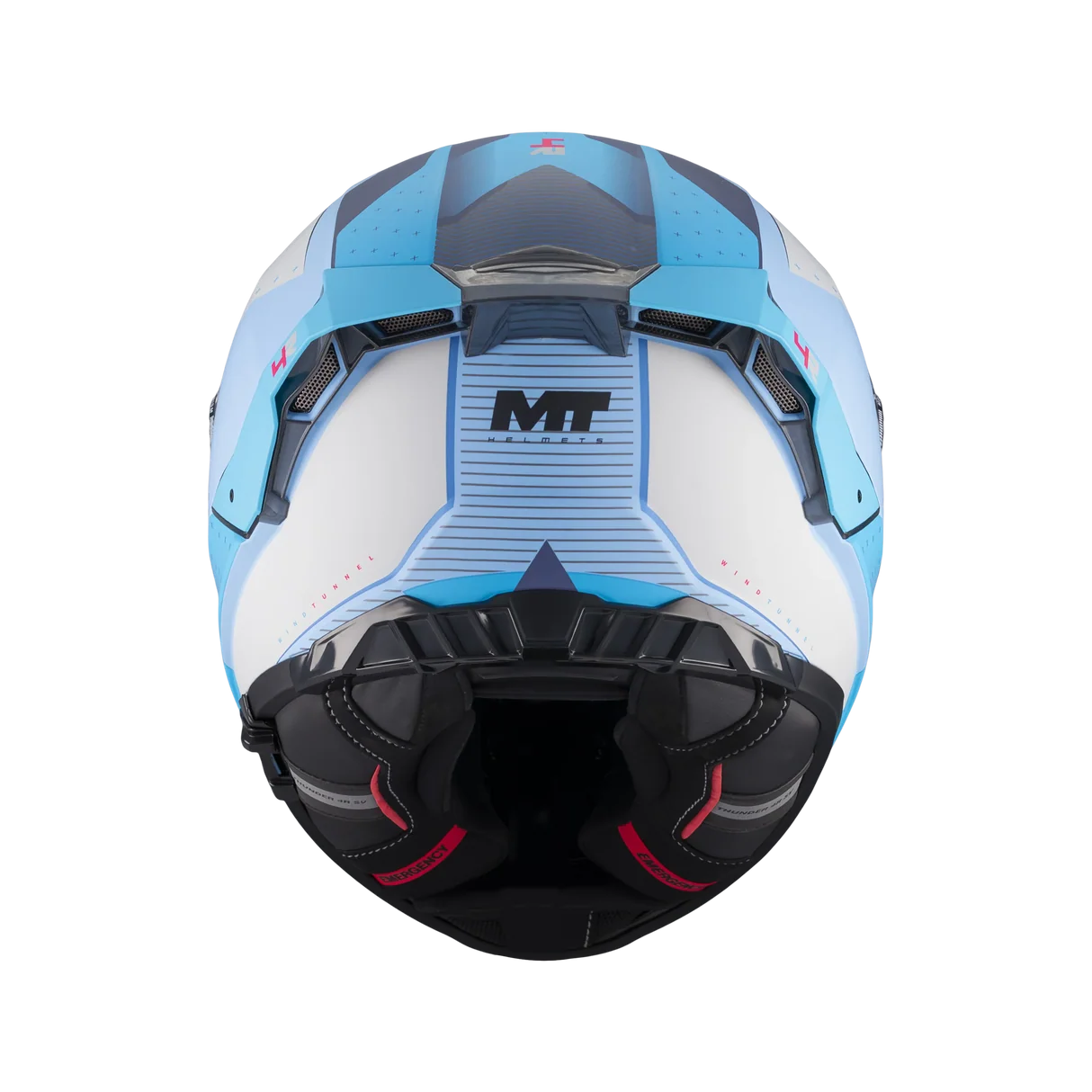 MT Helmet FF118BSV THUNDER 4 R SV Wind Tunnel C7 Matt Light Blue/Turquoise/White - Image 4