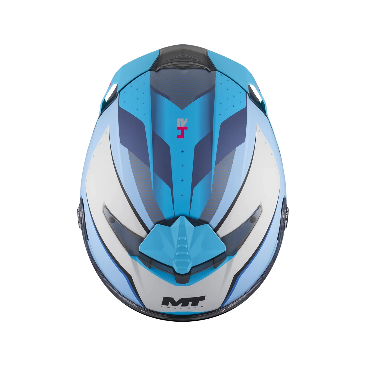 MT Helmet FF118BSV THUNDER 4 R SV Wind Tunnel C7 Matt Light Blue/Turquoise/White - Image 3