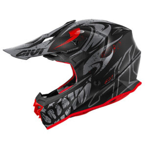 Givi 60.1F Gloom Cross Helmet  – C/Matt Black Titanium-Red