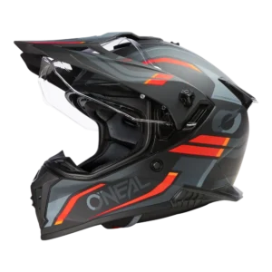 O’Neal A-SRS Helmet – Spike V.25, Black /Grey / Red