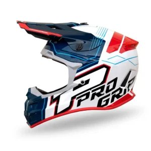 Progrip Cross Helmet PG3080 Adventure – White/Blue/Red